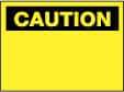 NMC - "Caution - Blank No Legend", 10" Long x 14" Wide, Rigid Plastic Safety Sign - Rectangle, 0.05" Thick, Use for Accident Prevention - Apex Tool & Supply