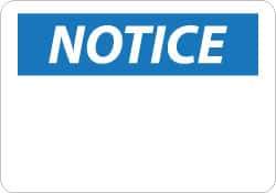 NMC - "Notice", 20" Long x 28" Wide, Aluminum Safety Sign - Rectangle, 0.04" Thick, Use for Accident Prevention - Apex Tool & Supply