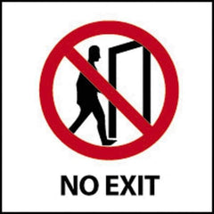 NMC - No Exit, Plastic Exit Sign - 7" Wide x 7" High - Apex Tool & Supply