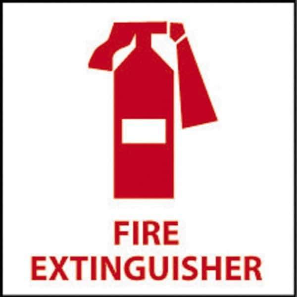 NMC - Fire Extinguisher, Plastic Fire Sign - 7" Wide x 7" High - Apex Tool & Supply