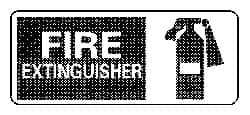 NMC - Fire Extinguisher, Plastic Fire Sign - 17" Wide x 7" High - Apex Tool & Supply
