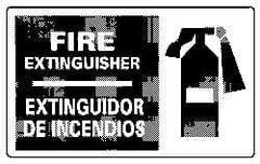 NMC - Fire Extinguisher, Plastic Fire Sign - 18" Wide x 10" High, English/Spanish - Apex Tool & Supply