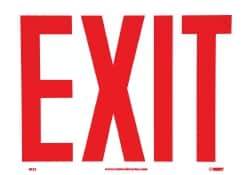 NMC - Exit, Plastic Exit Sign - 10" Wide x 7" High - Apex Tool & Supply