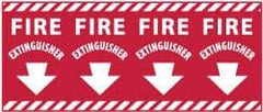 NMC - Fire Extinguisher, Pressure Sensitive Vinyl Fire Sign - 24" Wide x 12" High - Apex Tool & Supply