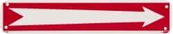 NMC - Right Arrow (Graphic), Rigid Plastic Fire and Exit Sign - 10" Wide x 2" High, Glow-in-the-Dark - Apex Tool & Supply