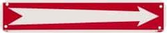 NMC - Right Arrow (Graphic), Rigid Plastic Fire and Exit Sign - 10" Wide x 2" High, Glow-in-the-Dark - Apex Tool & Supply