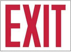 NMC - Exit, Pressure Sensitive Vinyl Exit Sign - 10" Wide x 7" High, Glow-in-the-Dark - Apex Tool & Supply