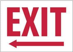 NMC - Exit, Rigid Plastic Exit Sign - 10" Wide x 10" High, Glow-in-the-Dark - Apex Tool & Supply