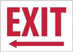 NMC - Exit, Rigid Plastic Exit Sign - 10" Wide x 10" High, Glow-in-the-Dark - Apex Tool & Supply