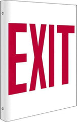 NMC - Exit, Rigid Plastic Exit Sign - 8" Wide x 10" High - Apex Tool & Supply