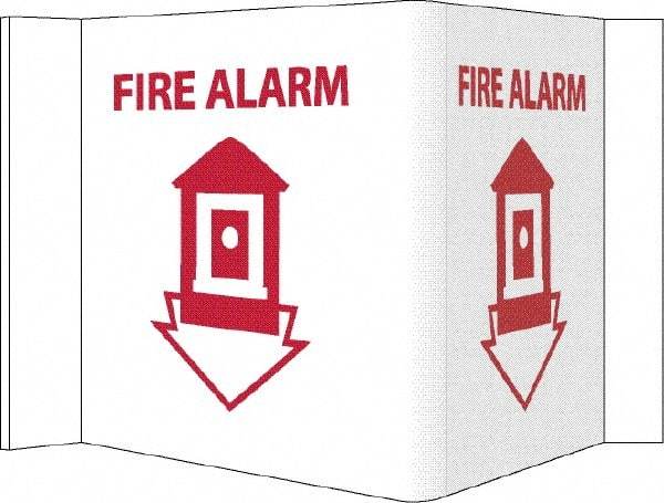 NMC - Fire Alarm, Acrylic Fire Sign - 14-1/2" Wide x 8" High - Apex Tool & Supply