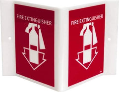 NMC - Fire Extinguisher, Acrylic Fire Sign - 8-3/4" Wide x 5-3/4" High - Apex Tool & Supply