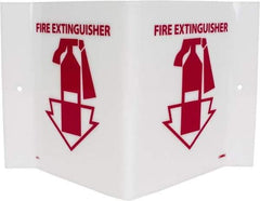 NMC - Fire Extinguisher, Acrylic Fire Sign - 8-3/4" Wide x 5-3/4" High - Apex Tool & Supply