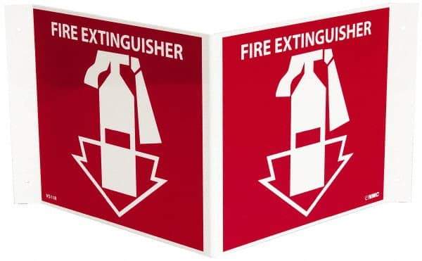 NMC - Fire Extinguisher, Acrylic Fire Sign - 14-1/2" Wide x 8" High - Apex Tool & Supply