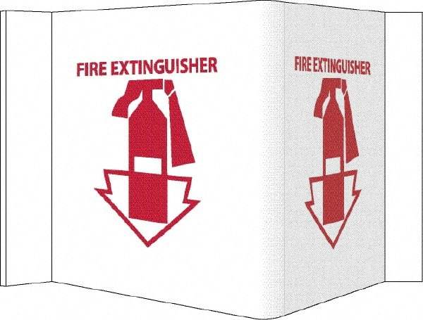 NMC - Fire Extinguisher, Acrylic Fire Sign - 14-1/2" Wide x 8" High - Apex Tool & Supply