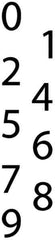 NMC - Pressure Sensitive Vinyl Number Set - Black on White, 50 Pack - Apex Tool & Supply