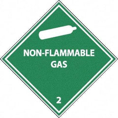 NMC - Non Flammable Gas DOT Shipping Label - 4" High x 4" Wide - Apex Tool & Supply