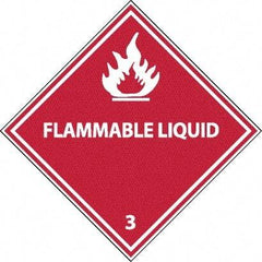 NMC - Flammable Liquid DOT Shipping Label - 4" High x 4" Wide - Apex Tool & Supply