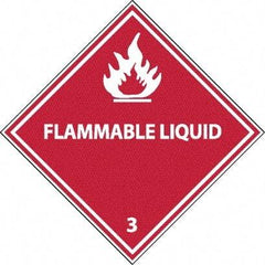 NMC - Flammable Liquid DOT Shipping Label - 4" High x 4" Wide - Apex Tool & Supply
