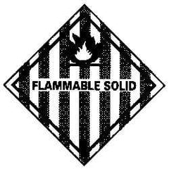 NMC - Flammable Solid DOT Shipping Label - 4" High x 4" Wide - Apex Tool & Supply