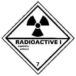 NMC - Radioactive I Contents: Activity: Shipping Label - 4" High x 4" Wide - Apex Tool & Supply