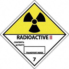 NMC - Radioactive II Contents: Activity: Transport Index Shipping Label - 4" High x 4" Wide - Apex Tool & Supply