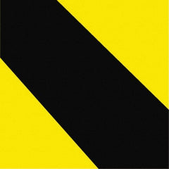 NMC - Black & Yellow Striped Vinyl Tape - 2" Wide x 54' Long x 0.002" Thick, General Traffic - Apex Tool & Supply