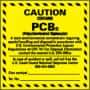 NMC - Hazardous Materials Label - Legend: Caution - Contains PCBs (Polychlorinated Biphenyis), English, Black & Yellow, 6" Long x 6" High, Sign Muscle Finish - Apex Tool & Supply
