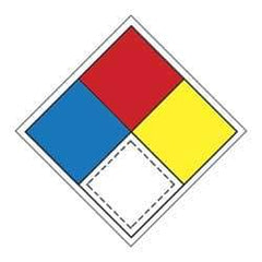 NMC - "Hazardous Materials Systems", 15" Long x 15" Wide, Pressure-Sensitive Vinyl Safety Sign - Square, 0.004" Thick, Use for Hazardous Materials - Apex Tool & Supply