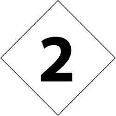 NMC - Hazardous Materials Label - Legend: Number, English, Black & Clear, 5" Long x 5" High, Sign Muscle Finish - Apex Tool & Supply