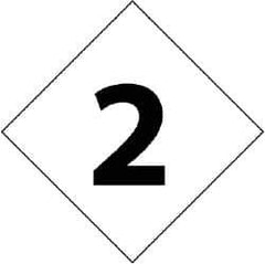 NMC - Hazardous Materials Label - Legend: Number, English, Black & White, 7" Long x 7" High, Sign Muscle Finish - Apex Tool & Supply