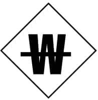 NMC - Hazardous Materials Label - Black & White, 7" Long x 7" High, Sign Muscle Finish - Apex Tool & Supply