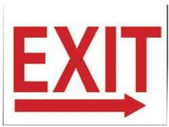NMC - Exit, Pressure Sensitive Vinyl Exit Sign - 14" Wide x 10" High - Apex Tool & Supply