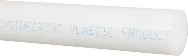 Made in USA - 4' Long, 1-1/2" Diam, Acetal Plastic Rod - Natural (Color) - Apex Tool & Supply