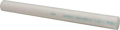 Made in USA - 1' Long, 1-1/8" Diam, Acetal Plastic Rod - Natural (Color) - Apex Tool & Supply