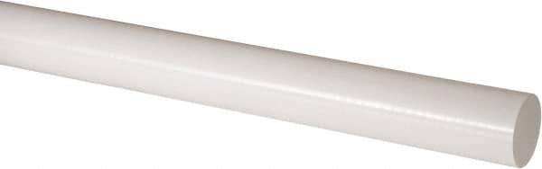 Made in USA - 1' Long, 2" Diam, Acetal Plastic Rod - Natural (Color) - Apex Tool & Supply