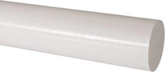 Made in USA - 2' Long, 3" Diam, Acetal Plastic Rod - Natural (Color) - Apex Tool & Supply