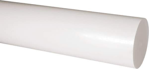 Made in USA - 1' Long, 3-1/2" Diam, Acetal Plastic Rod - Natural (Color) - Apex Tool & Supply