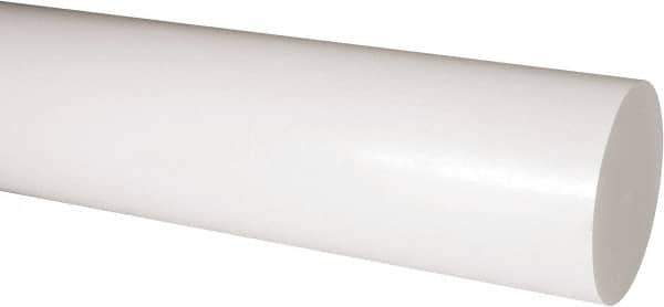 Made in USA - 1' Long, 4" Diam, Acetal Plastic Rod - Natural (Color) - Apex Tool & Supply