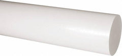 Made in USA - 2' Long, 4" Diam, Acetal Plastic Rod - Natural (Color) - Apex Tool & Supply