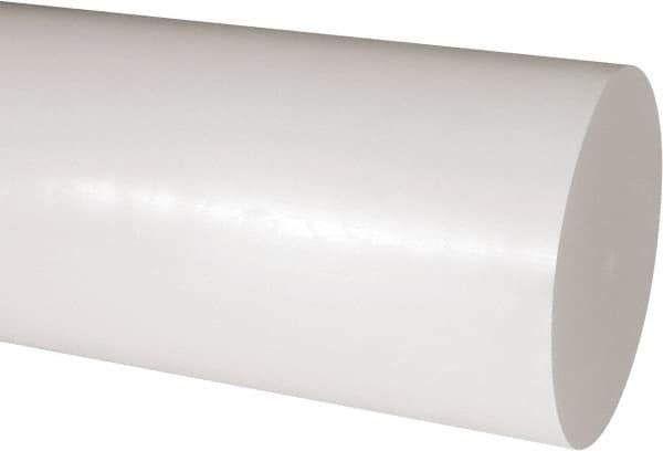 Made in USA - 1' Long, 5" Diam, Acetal Plastic Rod - Natural (Color) - Apex Tool & Supply