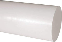 Made in USA - 2' Long, 5" Diam, Acetal Plastic Rod - Natural (Color) - Apex Tool & Supply