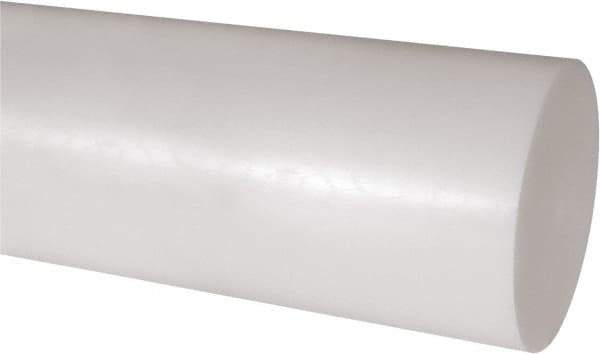 Made in USA - 1' Long, 5-1/2" Diam, Acetal Plastic Rod - Natural (Color) - Apex Tool & Supply