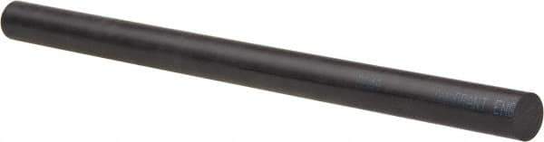 Made in USA - 8' Long, 1/2" Diam, Acetal Plastic Rod - Black - Apex Tool & Supply