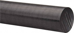 Made in USA - 1' Long, 4" Diam, Acetal Plastic Rod - Black - Apex Tool & Supply