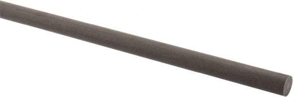 Made in USA - 2' Long, 3/8" Diam, Acetal (PTFE-Filled) Plastic Rod - Brown - Apex Tool & Supply