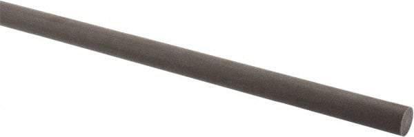 Made in USA - 4' Long, 3/8" Diam, Acetal (PTFE-Filled) Plastic Rod - Brown - Apex Tool & Supply