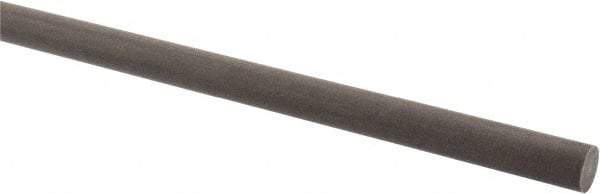 Made in USA - 2' Long, 1/2" Diam, Acetal (PTFE-Filled) Plastic Rod - Brown - Apex Tool & Supply