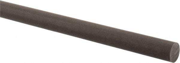 Made in USA - 4' Long, 3/4" Diam, Acetal (PTFE-Filled) Plastic Rod - Brown - Apex Tool & Supply