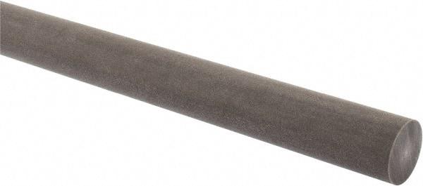 Made in USA - 2' Long, 1" Diam, Acetal (PTFE-Filled) Plastic Rod - Brown - Apex Tool & Supply